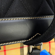 将图像加载到图库查看器中,BURBERRY Check Pattern Graffiti Backpack Blue/Antique yellow4076962 Nylon Leather