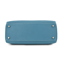将图像加载到图库查看器中,HERMES Kelly Retourne Blue Jean Evergrain Size 28