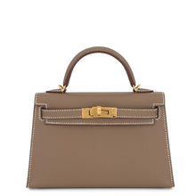 Load image into Gallery viewer, HERMES Mini Kelly 2 Etoupe Epsom