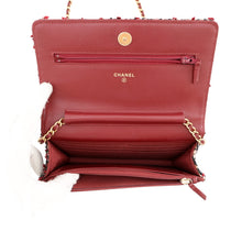 将图像加载到图库查看器中,CHANEL Chain wallet Red/MulticolorAP0250 Tweed