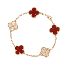 Load image into Gallery viewer, Van Cleef & Arpels Vintage Alhambra 5 Motif BraceletVCARP7RP00 18K Pink Gold