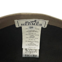 将图像加载到图库查看器中,HERMES Riley Cap Size 58 Khaki Cotton59% Polyamide41%