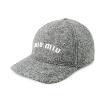 Load image into Gallery viewer, MIUMIU Drill Baseball Cap Size S Gray5HC179 Wool100%