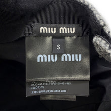 Load image into Gallery viewer, MIUMIU Drill Baseball Cap Size S Gray5HC179 Wool100%