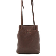 将图像加载到图库查看器中,MIUMIU Nappa Leather Mini Bag Brown5NF460 Leather