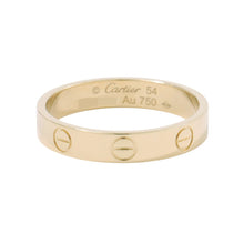 Load image into Gallery viewer, CARTIER Mini Love Ring Size 54/#14 SmallB4085054/B4085000 18K Yellow Gold