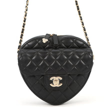 Load image into Gallery viewer, CHANEL Matelasse Heart Shape Chain Shoulder BlackAS3191-B07958-94305 Lambskin