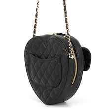 Load image into Gallery viewer, CHANEL Matelasse Heart Shape Chain Shoulder BlackAS3191-B07958-94305 Lambskin