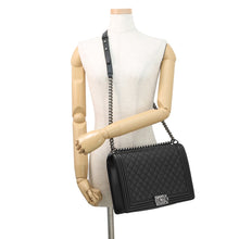 Load image into Gallery viewer, CHANEL Boy Chanel ChainShoulder Bag BlackA67087 Lambskin Size 30