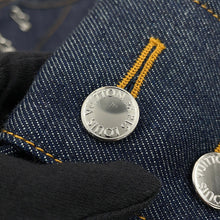 将图像加载到图库查看器中,LOUIS VUITTON Asymmetric Denim Jacket Size 34 NavyRW242WB Cotton100%