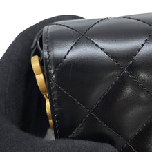 Load image into Gallery viewer, CHANEL Matelasse Full Flap Shoulder Bag BlackAS3402 Shiny Calf Leather - Suede