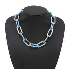 Load image into Gallery viewer, Bottega Veneta Chain choker necklace Light Blue SV925 Light BlueEnamel