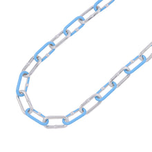 Load image into Gallery viewer, Bottega Veneta Chain choker necklace Light Blue SV925 Light BlueEnamel