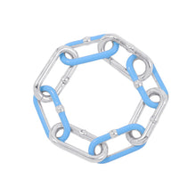 将图像加载到图库查看器中,Bottega Veneta Chain Bracelet Size S Light Blue SV925 Light BlueEnamel
