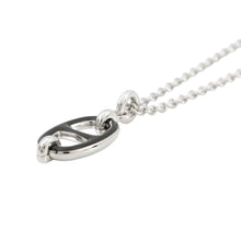 将图像加载到图库查看器中,HERMES Maillon Necklace Black Lacquer Metal