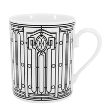 Load image into Gallery viewer, HERMES Art Deco mug White/Black Porcelain
