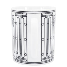 Load image into Gallery viewer, HERMES Art Deco mug White/Black Porcelain