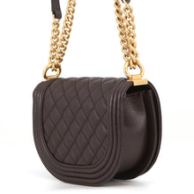 将图像加载到图库查看器中,CHANEL Boy Chanel ChainShoulder Bag BrownAS3350 Caviar Leather