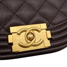 将图像加载到图库查看器中,CHANEL Boy Chanel ChainShoulder Bag BrownAS3350 Caviar Leather