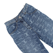 Load image into Gallery viewer, CHANEL CC Logo Denim Pants Size 36 BlueP74549 Cotton100%