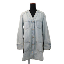 将图像加载到图库查看器中,CHANEL Long denim jacket Size 38 BlueP70179 Cotton100%