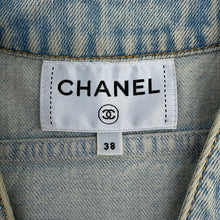 将图像加载到图库查看器中,CHANEL Long denim jacket Size 38 BlueP70179 Cotton100%