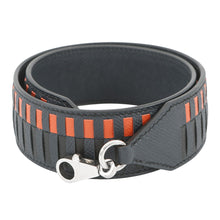 Load image into Gallery viewer, HERMES Bandouliere Tressage de Cuir Blue/Orange/Black Epsom