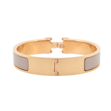Load image into Gallery viewer, HERMES ClicH Bangle Size PM Marong rasse Enamel Gold Plated