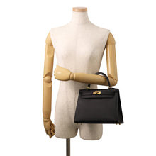 将图像加载到图库查看器中,HERMES Kelly Sellier Black Epsom Size 25