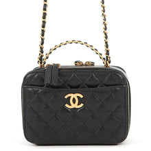 Load image into Gallery viewer, CHANEL Matelasse Vanity Top Handle BlackAS3221 Caviar Leather
