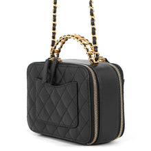 Load image into Gallery viewer, CHANEL Matelasse Vanity Top Handle BlackAS3221 Caviar Leather