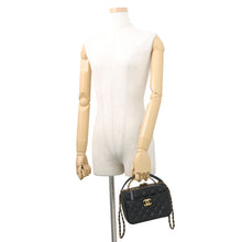 Load image into Gallery viewer, CHANEL Matelasse Vanity Top Handle BlackAS3221 Caviar Leather