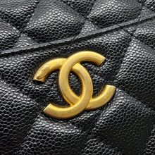 Load image into Gallery viewer, CHANEL Matelasse Vanity Top Handle BlackAS3221 Caviar Leather