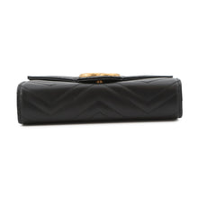 将图像加载到图库查看器中,GUCCI GG Marmont Chain wallet Black474575 Leather