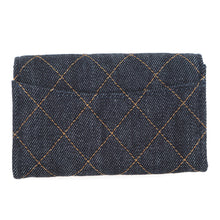 Load image into Gallery viewer, CHANEL Classic Flap Card Case Dark Blue/OrangeAP0214 Denim