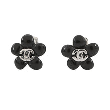 Load image into Gallery viewer, CHANEL Earring Camellia CC Logo Metal Resin