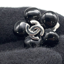 Load image into Gallery viewer, CHANEL Earring Camellia CC Logo Metal Resin