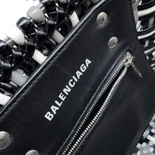 Load image into Gallery viewer, BALENCIAGA Bistro Basket Bag Black/Gray/White671342 Patent Leather Size XS