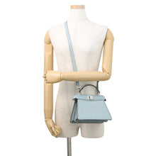Load image into Gallery viewer, FENDI Peekaboo Selleria I see you Light Blue8BN335 Leather Size Petit