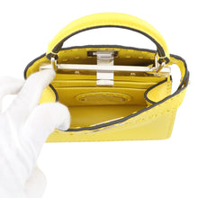 将图像加载到图库查看器中,FENDI Peekaboo Selleria I see you Yellow8BN335 Leather Size Petit