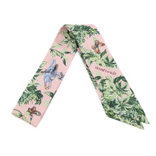 Load image into Gallery viewer, HERMES Twilly Equator Rose Nakul / Green / Gray Silk100%