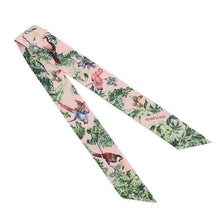 Load image into Gallery viewer, HERMES Twilly Equator Rose Nakul / Green / Gray Silk100%