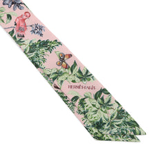 Load image into Gallery viewer, HERMES Twilly Equator Rose Nakul / Green / Gray Silk100%