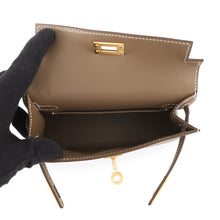 将图像加载到图库查看器中,HERMES Mini Kelly 2 Etoupe Epsom