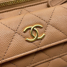 将图像加载到图库查看器中,CHANEL Matelasse 2WAY vanity bag Jasmin FlowerAP3017 Caviar Leather