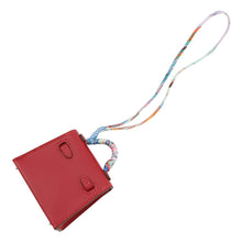将图像加载到图库查看器中,HERMES Kelly Twilly Rouge Vif Tadelakt Leather Silk