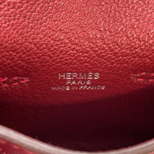 将图像加载到图库查看器中,HERMES Kelly Twilly Rouge Vif Tadelakt Leather Silk