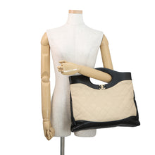Load image into Gallery viewer, CHANEL CHANEL 31 Shopping Bag Beige/BlackA57977 Calf Leather Size Large