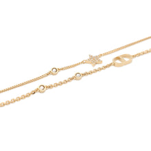 将图像加载到图库查看器中,Dior PETIT CD Double Necklace GoldN1155PMTCY Metal Rhinestone