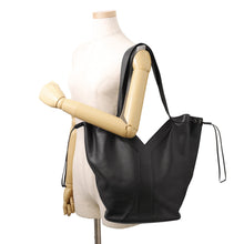 将图像加载到图库查看器中,SAINT LAURENT PARIS Y Hobo Tote Bag Black833160 Leather Size Large